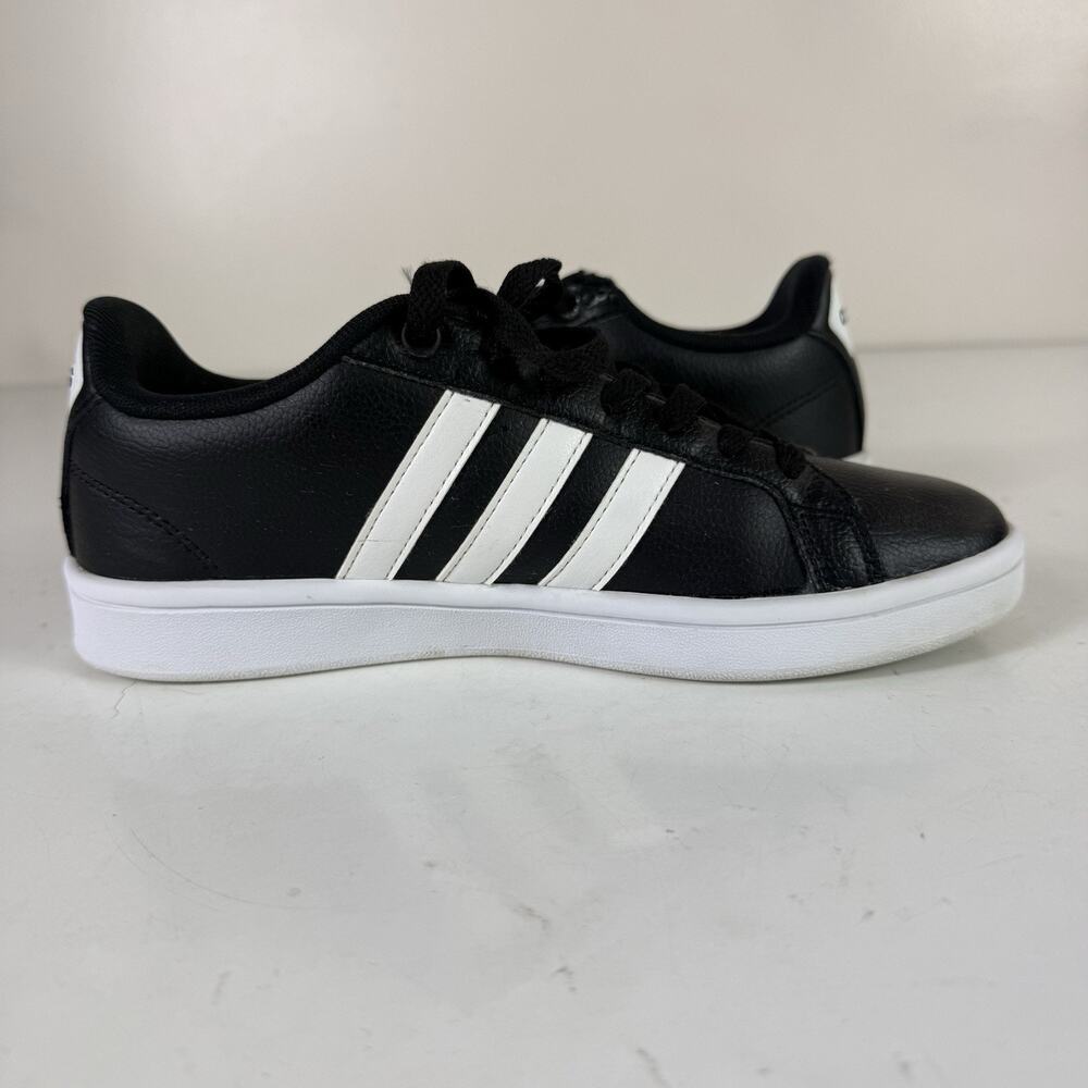 Adidas Cloudfoam Advantage Black/White Low Top Lace-Up Sneakers Size 6.5 - Picture 5 of 7